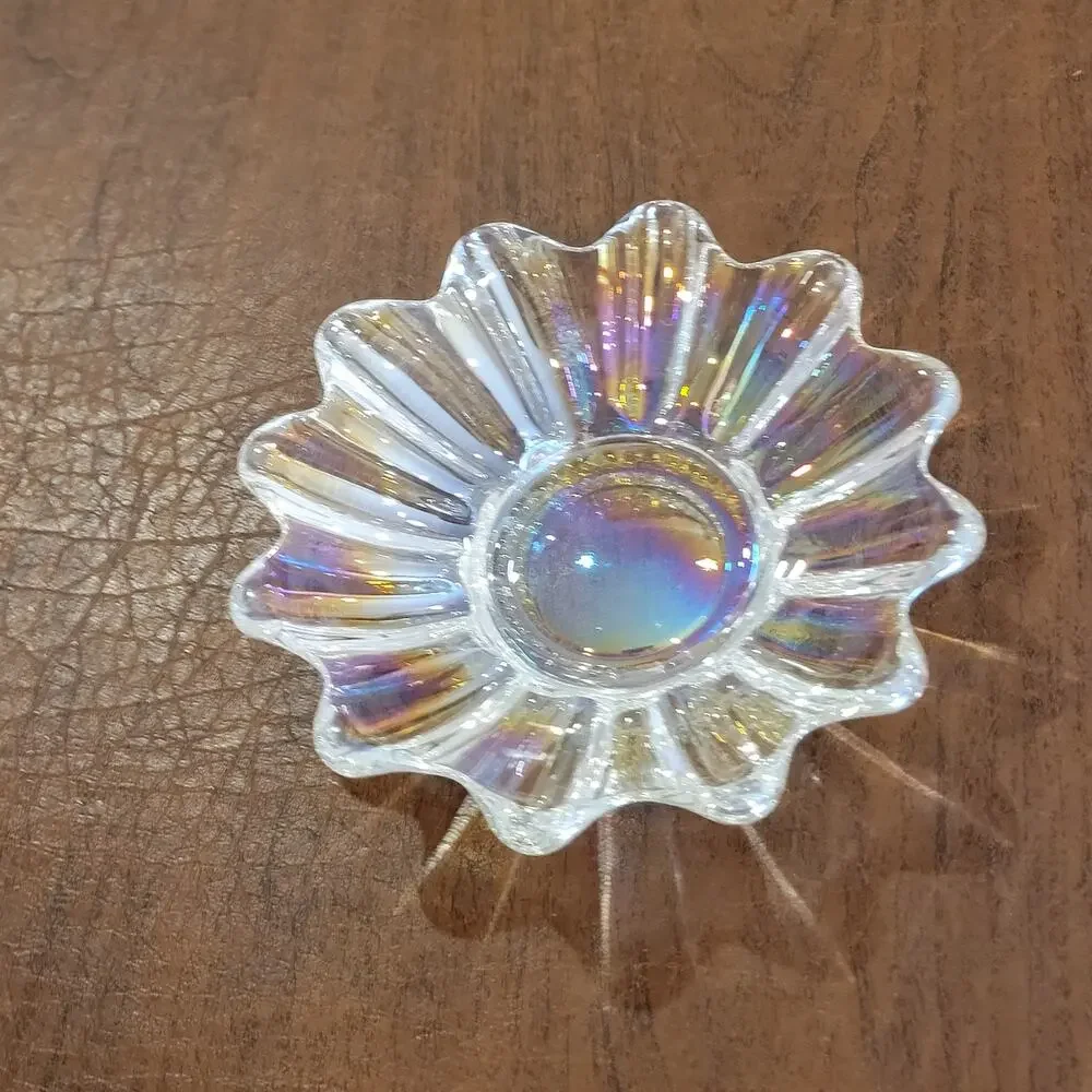 Vintage Federal Glass Celestial Iridescent bowl 6inches diameter starburst